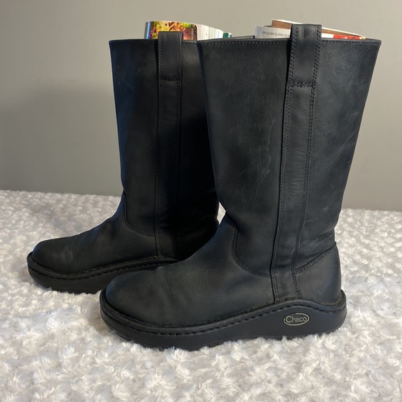 Chaco credence tall vibram null size 6 black boots - Picture 3 of 12